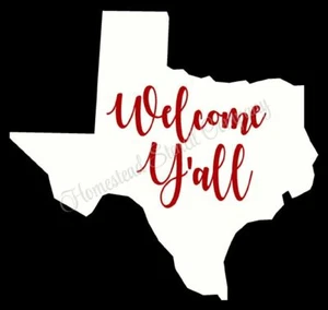 WIEDERVERWENDBARE SCHABLONE ARTIKEL 9536 I ~ 10"x10" ~ Texas Form Willkommen Y'all Zeichen Schablone - Bild 1 von 1