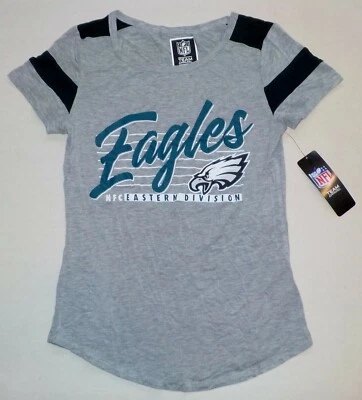 CAMISETA DE FÚTBOL MUJER PHILADELPHIA EAGLES RAYÓN S/S S M L XL GRIS NUEVA CON ETIQUETAS Foto 1 de 2