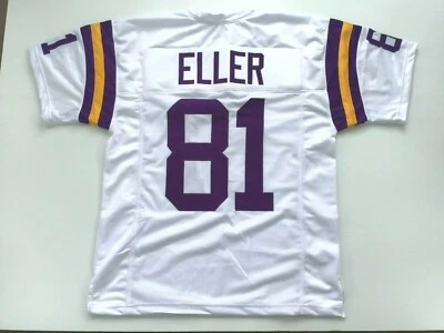 UNSIGNED CUSTOM Sewn Stitched Carl Eller White Jersey - M, L, XL, 2XL - Image 1 of 2
