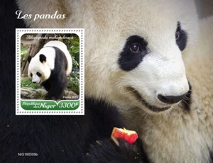 Niger 2019 MNH Wild Animals Stamps Pandas Bears Giant Panda 1v S/S - Picture 1 of 1