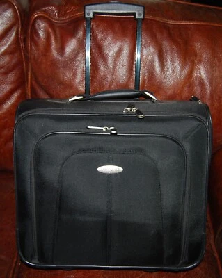 Samsonite Black Rolling Business Briefcase Carry On Laptop Travel Bag w/ Extras - Image 1 of 4