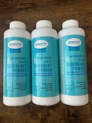 SPROUTS MINERAL SALT DEODORANT POWDER ALUMINUM FREE - 3 PACK - Image 1 of 3