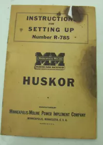 Vintage Minneapolis Moline Huskor R-785B Anleitung Manual 7 Seiten - Bild 1 von 5