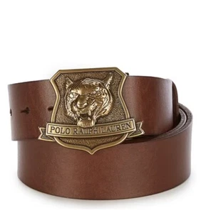 Polo Ralph Lauren Tiger-Buckle Leather Belt in Brown Men’s Size 36 - NWT**READ - Picture 1 of 6