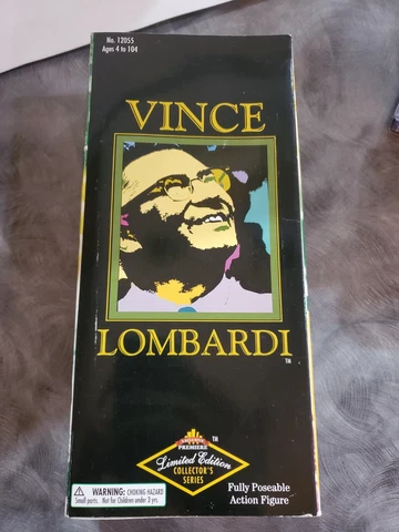 Exclusive Premiere Vince Lombardi Limited Edition Action Figure, New in Box 1998 Cover