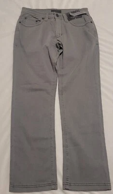 Pantalones para hombre Decree Flex sarga/delgados rectos grises 30x30 Foto 1 de 4