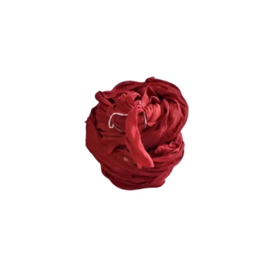 Sari Silk Ribbon super bulky yarn Red Shade Sari Silk Ribbons -Great for Media - Image 1 of 4