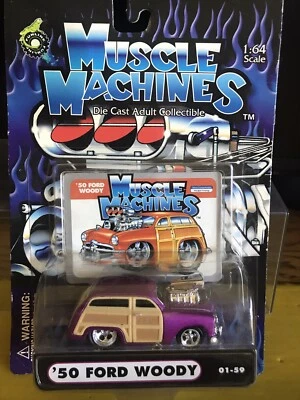 1950 FORD WOODY WAGON 1/64 MUSCLE MACHINE NIP DIST. 2001 - Image 1 of 4