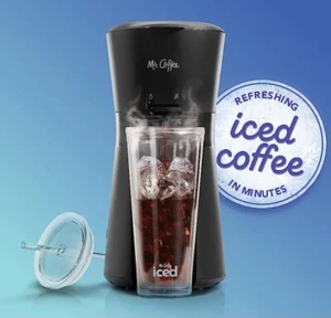 *New* Mr.Coffee Iced Coffee Maker, Single Serve Tumbler + Reusable Filter - Picture 1 of 2