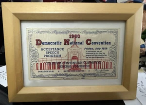 1960 John F Kennedy Democratic Convention Acceptance Speech Ticket - Picture 1 of 2
