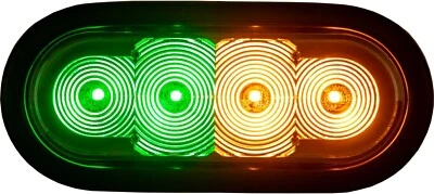 Buyers Products SL62AG (2 PACK) 6 Inch LED Strobe Light Amber/Green - Image 1 of 2