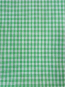 Gingham 1/8" Check Light Green Fabric 32"l x 45"w Poly Cotton VTG Quilt Craft - Picture 1 of 3