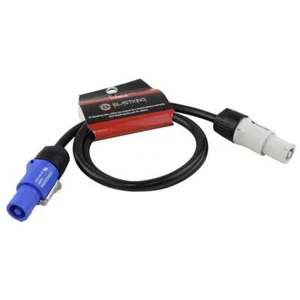 Blastking 3 Ft / 0.91 M Powercon Blue Male to Powercon White Male Cable   - Picture 1 of 3