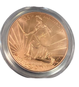 2021 PCGS 35th ANNIVERSARY COMMEMORATIVE COPPER MEDAL LIMITED MINTAGE OF 4,200 - Picture 1 of 5