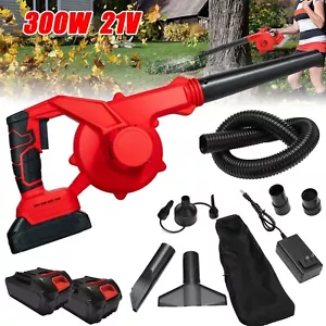 Portable Cordless Leaf Blower Compact Handheld Vacuum Dust Cleaner W/2*Battery - Picture 1 of 17
