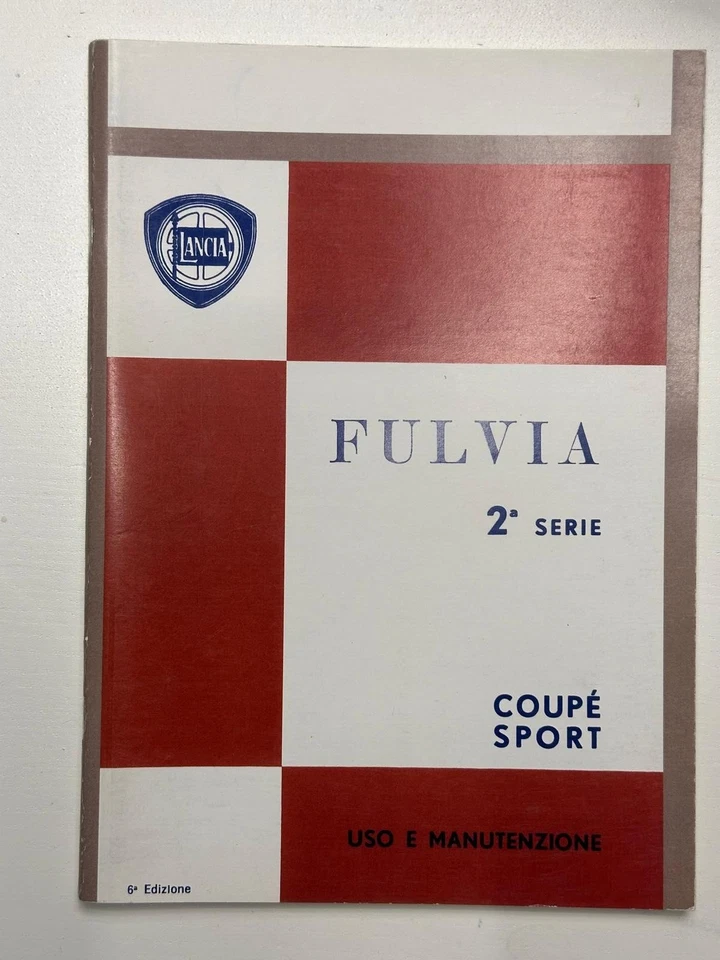 Libretto uso e manutenzione LANCIA Fulvia 2° Serie - Immagine 1 di 1