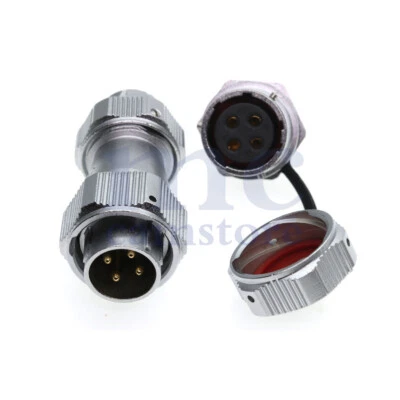 Weipu WY20 Waterproof 4 pin Connector Panel Mount Circular IP67 Plug Socket 30A - Image 1 of 4