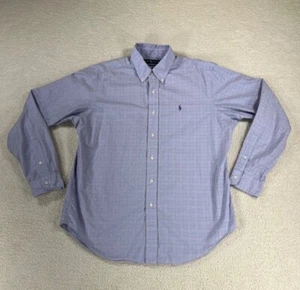 Camisa a Cuadros Azul Lauren Ralph Lauren Calce Clásico Para Hombre Talla Grande - Imagen 1 de 8