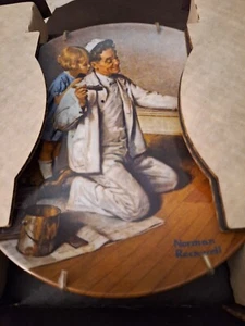 1981 Knowels Norman Rockwell "The Painter" Plate Box and COA - Picture 1 of 7