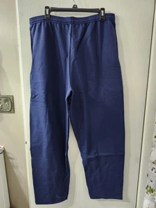Pantalón de chándal Hanes azul marino para hombre con cordón y 2 bolsillos laterales. Nuevo con etiquetas - Imagen 1 de 5