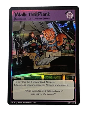 Neopets TCG Card Game - Walk the Plank (20/120) Ultra Rare Holo Near Mint NM - Image 1 of 4