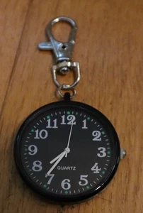 Orologio taschino cipolla infermiera infermiere portachiavi medico nero vintage - Imagen 1 de 2
