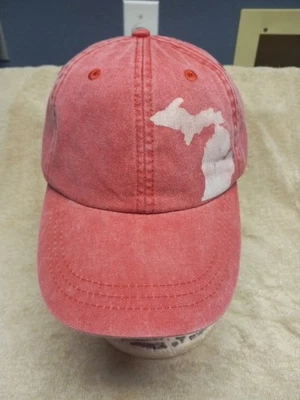 Rojo Desteñido MICHIGAN - Gorra de béisbol ajustable 🧢 Por Adams Foto 1 de 4