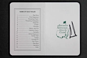 Ernie Els Golf Pro Autographed PGA Augusta Masters Signed Scorecard JSA - Picture 1 of 4