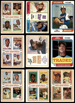 1974 Topps Atlanta Braves Near Team Set 3.5 - VG+ 6906127 (26 / 36 cards) - Image 1 of 3