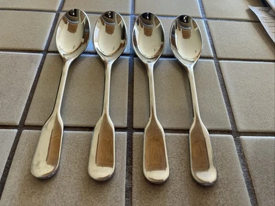 STUDIO WILLIAM ASHCROFT 18/10 STAINLESS SET OF 4 OVAL SOUP TABLESPOONS 8-3/8" - Image 1 of 4