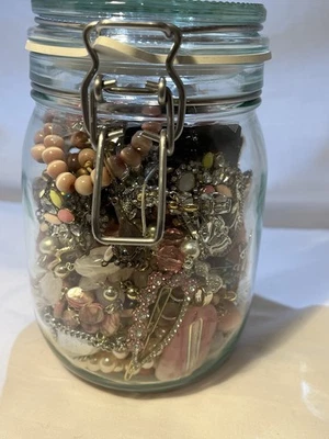 50 Piece Pink Theme Jewellery In Jar Bundle - Image 1 of 4