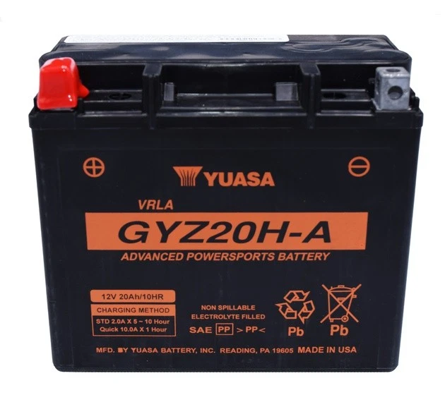Yuasa Factory Activated Maintenance Free Battery GYZ20H-A #YUAM720GHA for Honda Foto 1 de 1