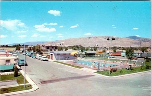 Salt Lake City, UT Utah  NATIONAL TRAILER PARK~SALES Pool~Cars ca1950's Postcard - Picture 1 of 2