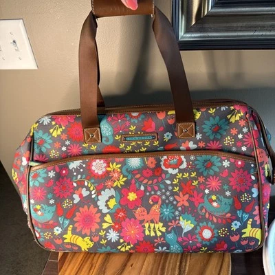 Lily Bloom Pattern 22 Inch Duffel Bag with 2-Rolling Wheels, Weekender Overni... - Image 1 of 4