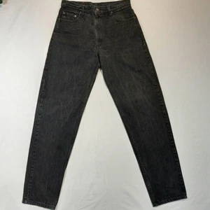 Fit 35x36 1995 Levis 550 Relaxed Tapered 90s Black Denim Jeans USA - Picture 1 of 15