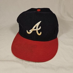 Vintage Atlanta Braves Hat Cap Fitted Mens 7 7/8 MLB Baseball New Era 90s - Picture 1 of 11