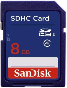 SanDisk 8GB SDHC Card Class 4 Secure Digital Flash Memory SDSDB-008G - Bulk... - Afbeelding 1 van 1