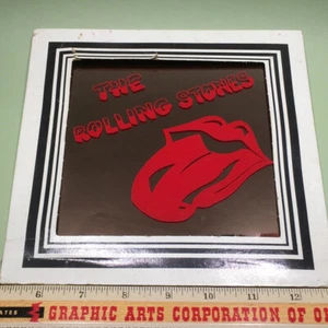 The Rolling Stones VINTAGE LOGO MIRROR  70’s 80’s RARE 6" CARNIVAL GLASS 1970s - Picture 1 of 8