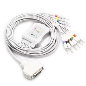 Compatible Fukuda FX-2111 EKG 10 lead Cable Din 3.0mm ECG Cable - Picture 1 of 1