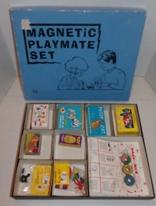 FAO SCHWARZ MAGNETIC SET IN BOX 1960 MAGNETO MAGNET MAGIC TOY CAT DOG CAR MUMMY - Picture 1 of 24
