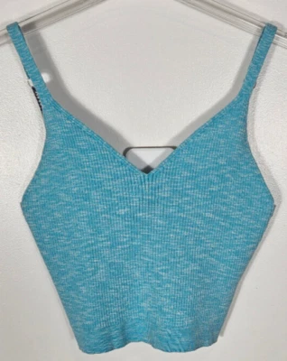 Camiseta sin mangas Tommy Jeans para mujer talla mediana azul corta ajustable Correas cuello en V Foto 1 de 3