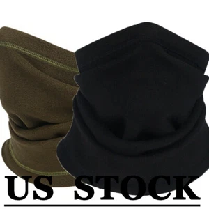 Men Winter Windproof Neck Warmer Fleece Scarf Thermal Face Mask for Cold Weather - Picture 1 of 16