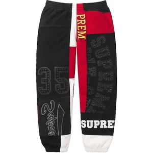 Supreme Patchwork Sweatpant Black Navy 2colors SS25 - Picture 1 of 7