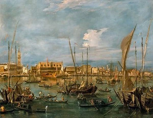 Venice from the Bacino di San Marco by Francesco Guardi Old Masters 8x10 Print - Picture 1 of 1