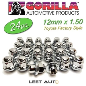 (24pc.) Gorilla Lug Nuts, Chrome, Toyota Lexus Factory Style, 12x1.5, 73138T - Picture 1 of 5