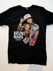 Bruno Mars T-Shirt, Size Large, Short Sleeve, Black, 24K Magic Tour 2017 - Picture 1 of 4