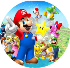Cialda SUPER MARIO RETTANGOLARE / ROTONDA Torta Ostia alimentare OSTIE Torta