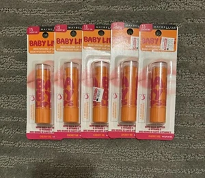 5 x Maybelline Baby Lips Moisturizing Lip Balm Cherry Me BRAND NEW - Picture 1 of 2