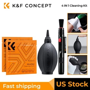 K&F Concept 4 PACK Kit de nettoyage d'objectif d'appareil photo reflex numérique Kit d'outils de nettoyage pour appareils photo - Photo 1 sur 8