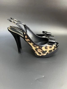 Dolce & Gabbana Leopard Bow-Front Slingback Size 6 - Picture 1 of 15